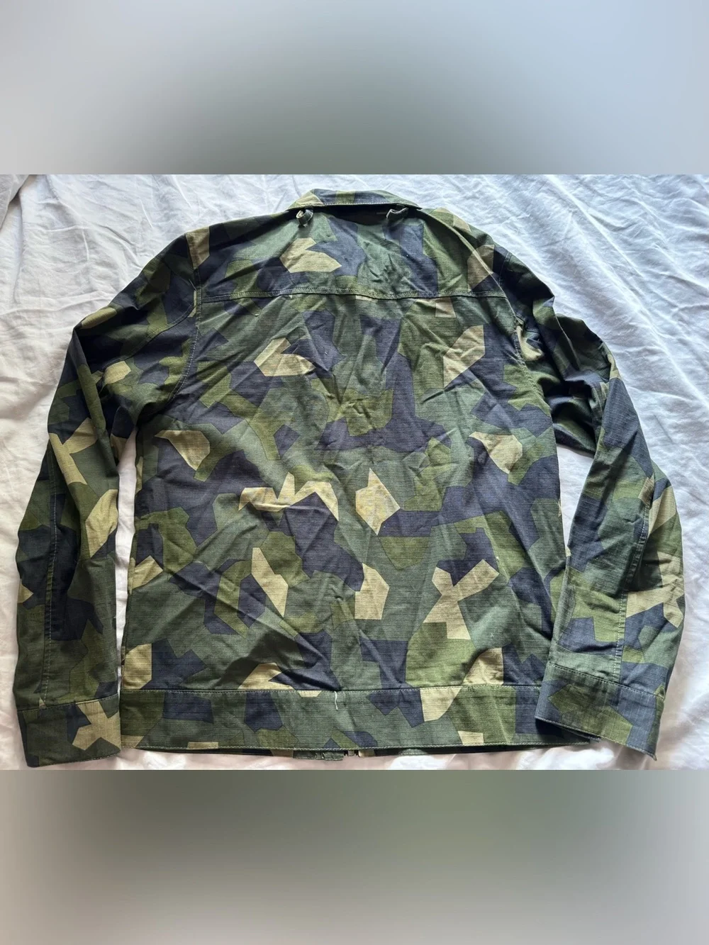 Men's Camouflage Military Field Jacket - Green Camo